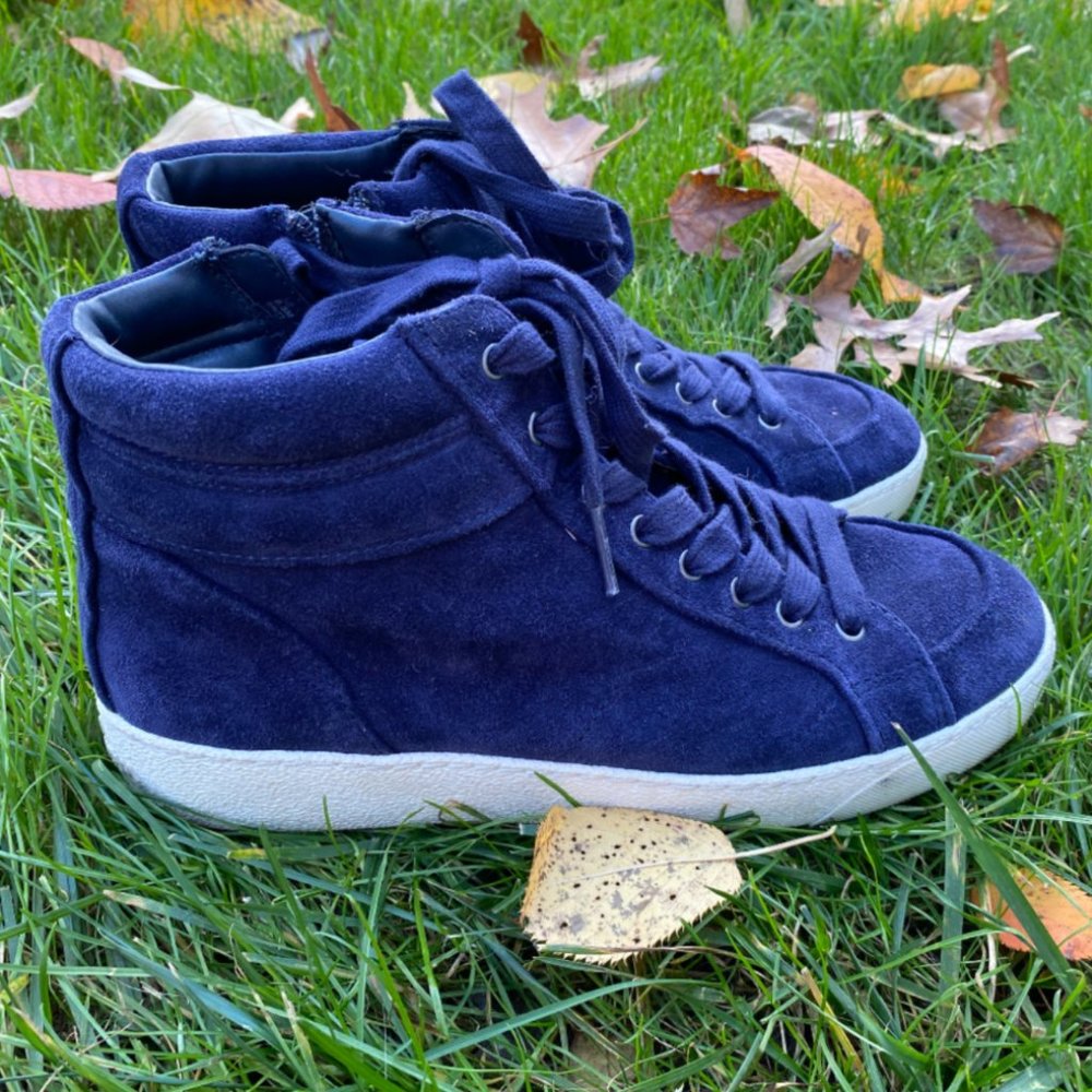 Sam Edelman blue high top sneakers